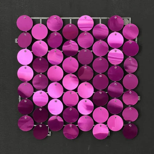 Violet Classic Circle Mirror Shimmer Wall - 4042