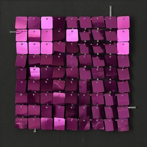 Violet Classic Square Mirror Shimmer Wall - 4041