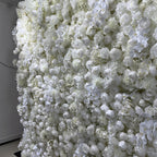 Dripping White Ivory Premium Flower Wall Backdrop - 278