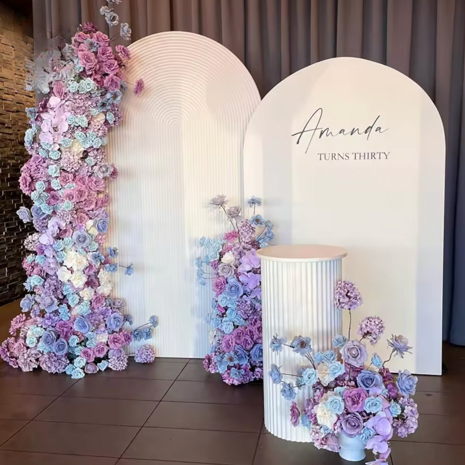 Purple, Blue and White Premium Floral Flower Arch - 4547