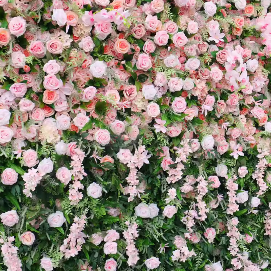 Dripping Light Pink Premium Flower Wall - 143