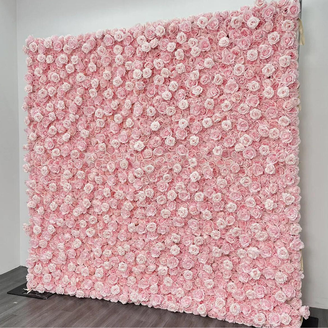 Classic Light Pink Rose Flower Wall - 004