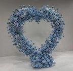 Light Blue Babys Breath Premium Rose Heart Arch - 4923