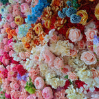 Dripping Pink, Blue, Orange and Green Premiun Flower Wall - 252