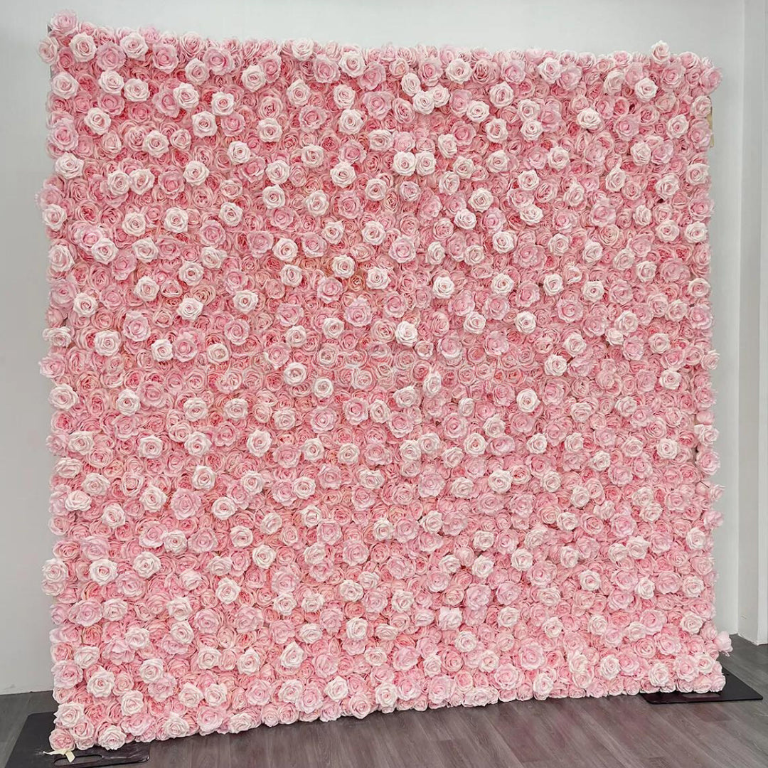 Classic Light Pink Rose Flower Wall - 004