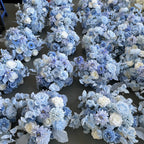 Baby Blue & White Premium Flower Ball - 1076