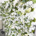 White Ivory Greenery Premium Flower Wall - 272