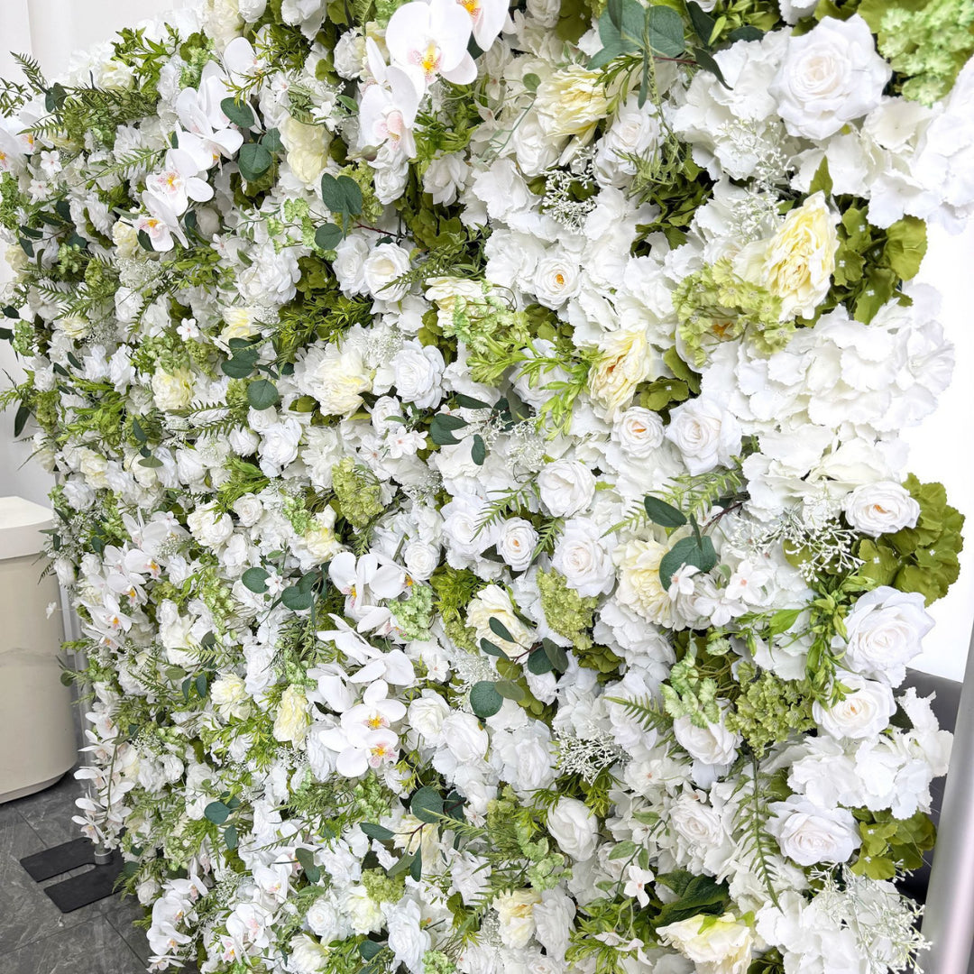 White Ivory Greenery Premium Flower Wall - 272