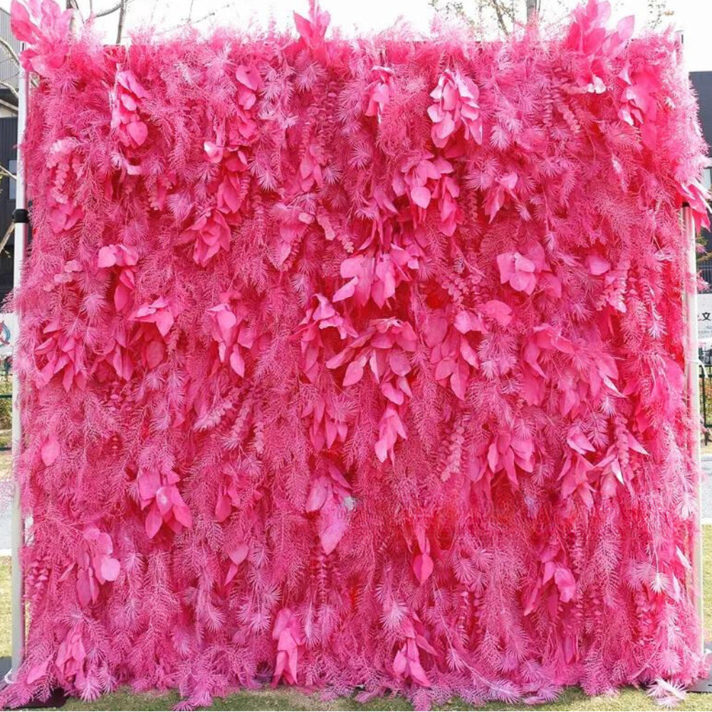 Into The Meadow Bright Pink Flower Wall - 042