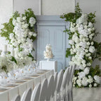 Deluxe White Rose and Greenery Premium Floral Flower Arch - 4553