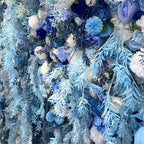 Into The Meadow Dripping Blue & White Flower Wall - 284