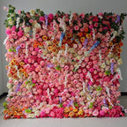 Dripping Pink, Blue, Orange and Green Premiun Flower Wall - 252