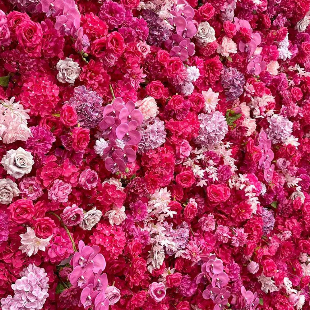 Dripping Bright Pink and Light Pink Premium Flower Wall - 209