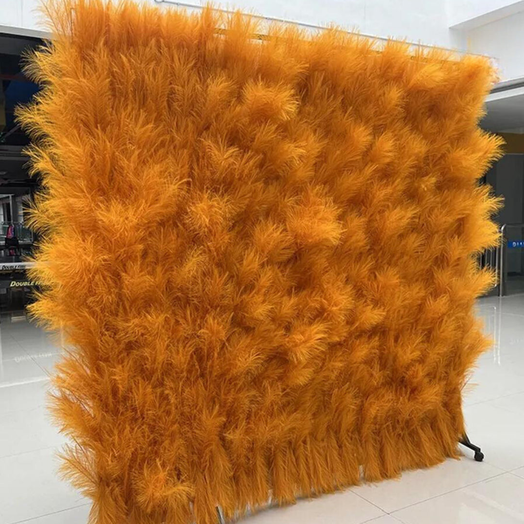 Burnt Orange Premium Pampas Grass Wall - 280