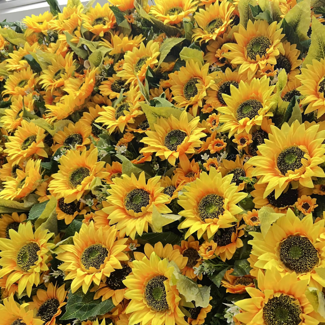 Premium Yellow Sunflower Flower Wall - 089