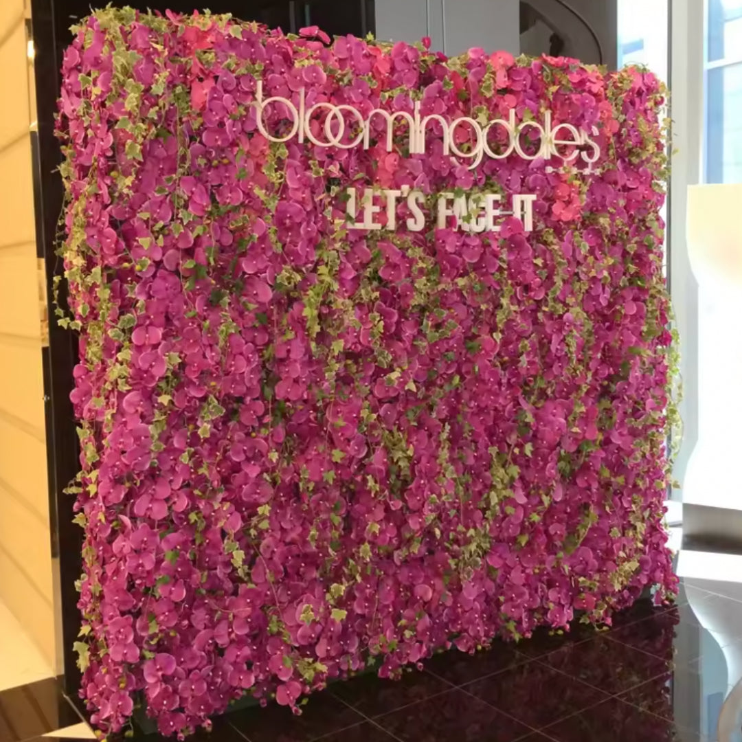 Hot Pink Dripping Dream Premium Flower Wall - 140