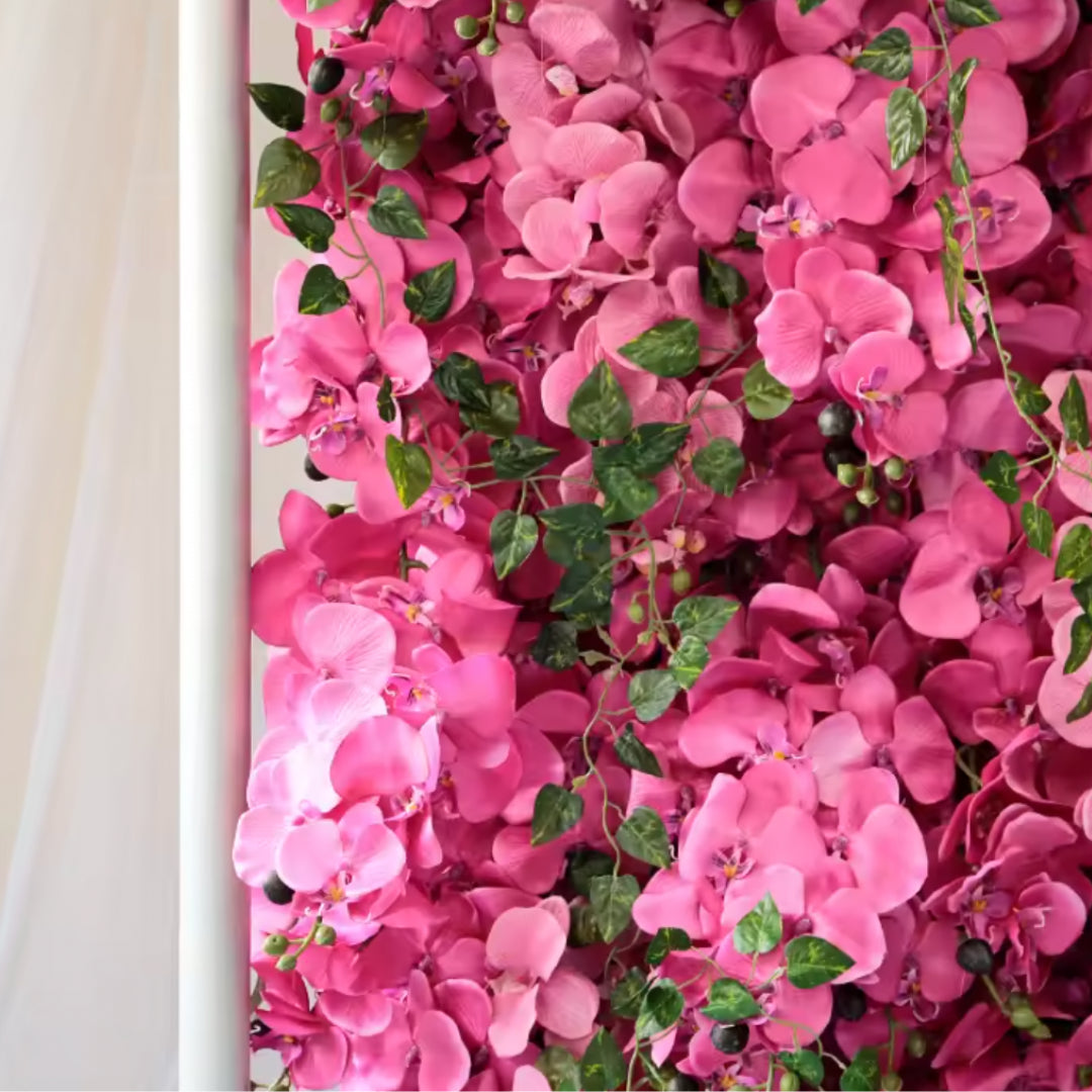Hot Pink Dripping Dream Premium Flower Wall - 140