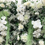 Dripping White Rose Greenery Premium Flower Wall - 138