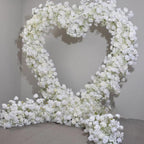 White Wild Rose Premium Heart Floral Arch - 4903