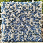 Dripping Florals Blue and White Premium Flower Wall - 145