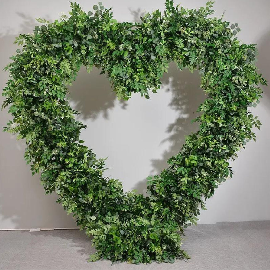 Into The Meadow Greenery Premium Floral Heart Arch - 4906