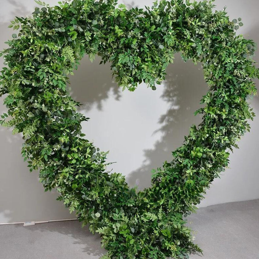Into The Meadow Greenery Premium Floral Heart Arch - 4906