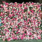 Dripping Pink & White Greenery Premium Flower Wall - 136