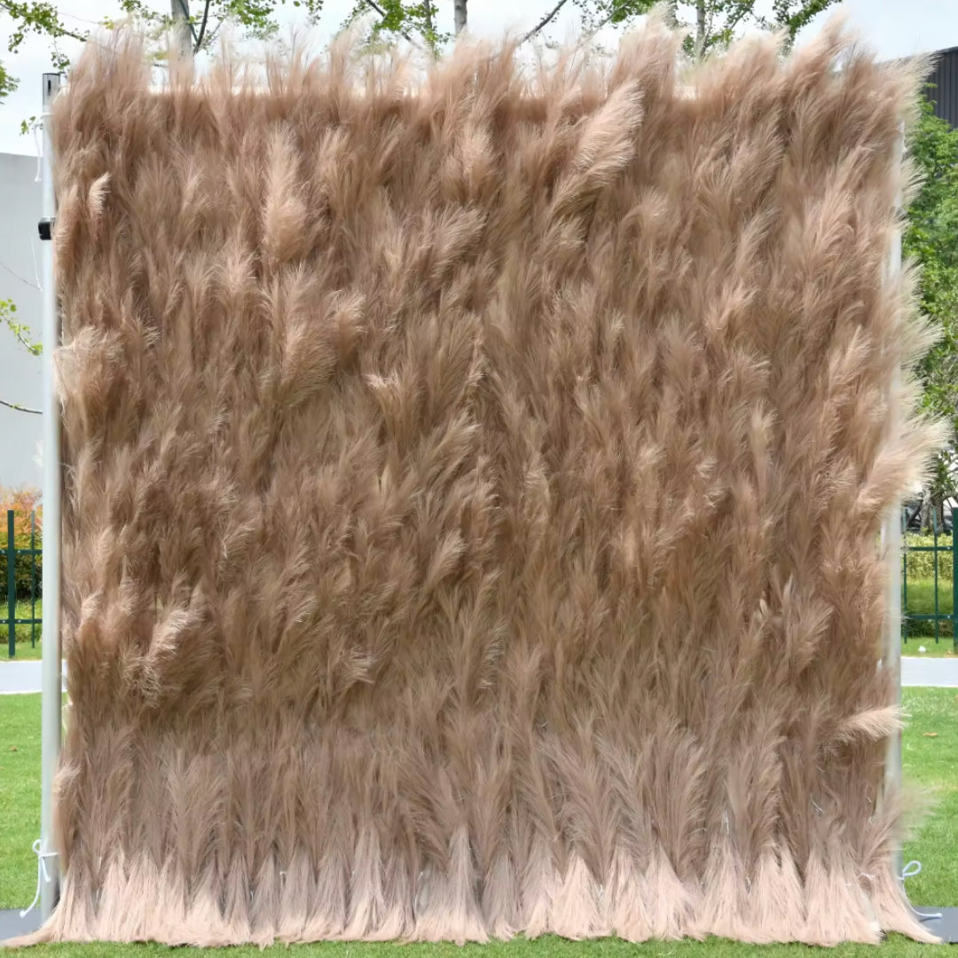 Brown Premium Pampas Grass Wall - 080