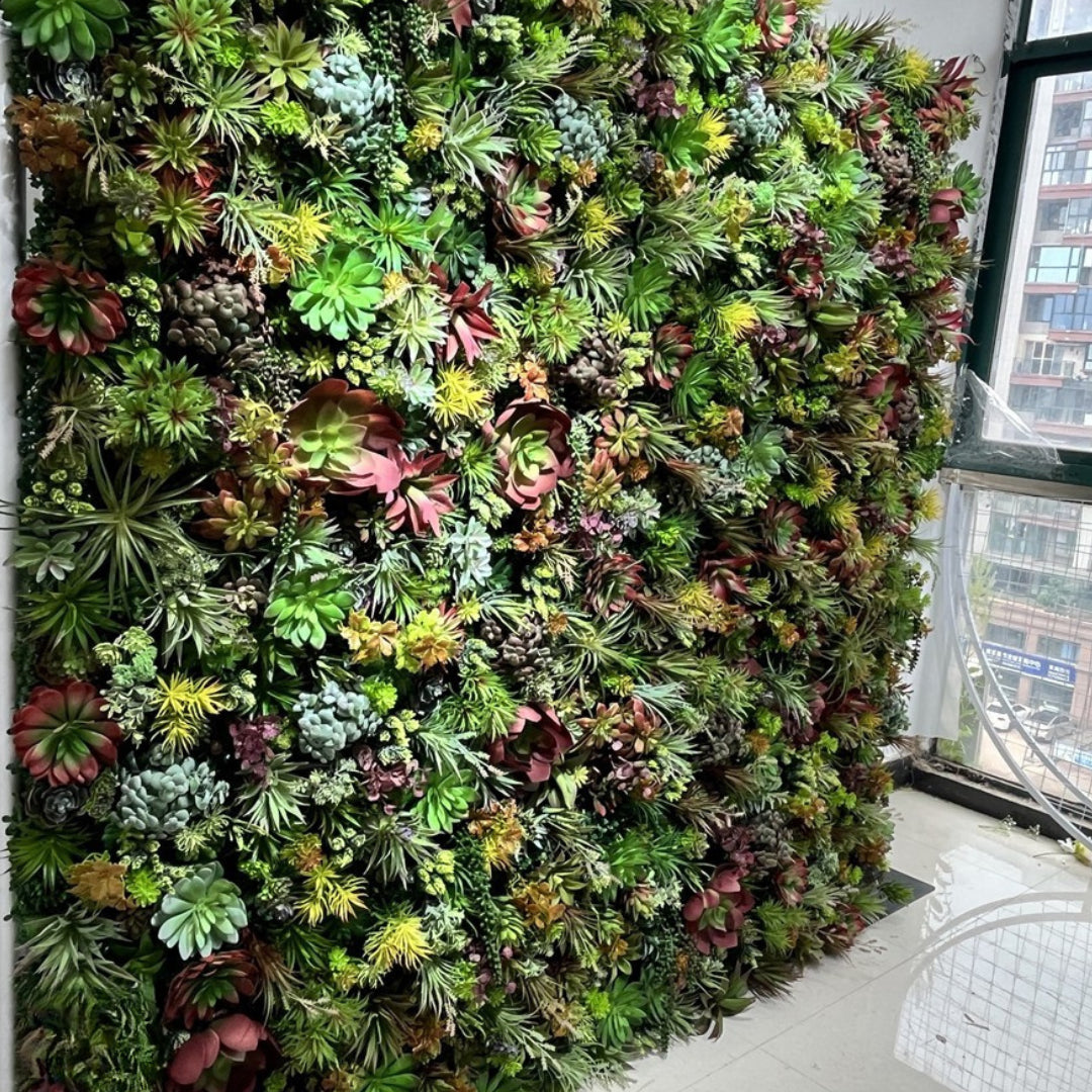 Dark Wetland Greenery Premium Flower Wall - 530