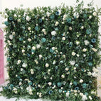 Into The Meadow Greenery Blue Rose Flower Wall - 055