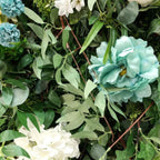 Into The Meadow Greenery Blue Rose Flower Wall - 055