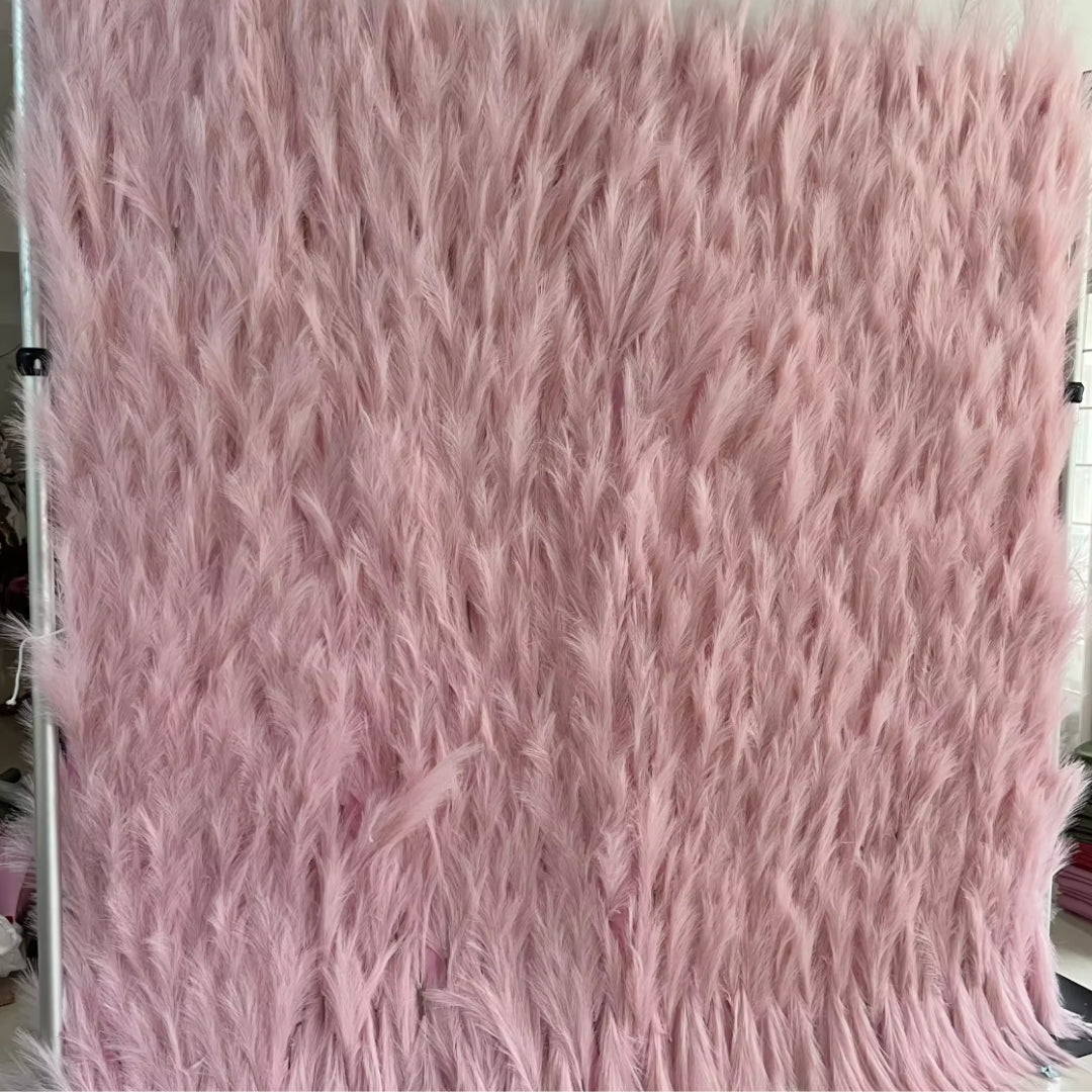 Light Pink Premium Pampas Grass Wall - 079