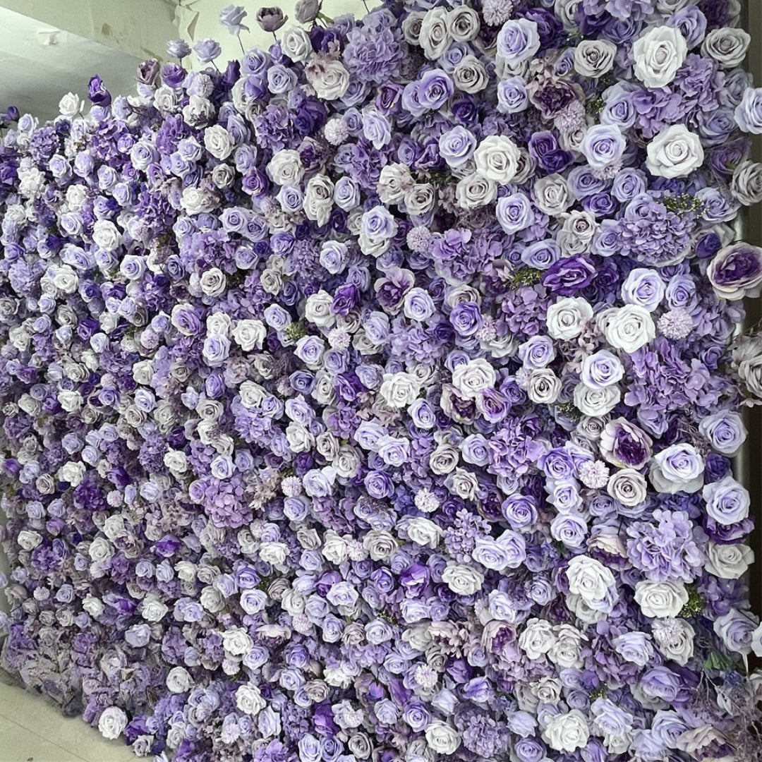 Purple Violet Wild Rose Premium Flower Wall - 289