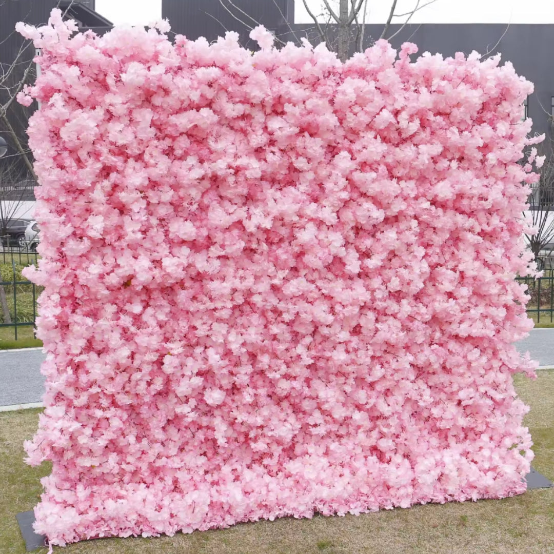 Light Pink Cherry Blossom Premium Flower Wall - 084
