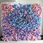 Pink, Blue and Purple Swirl Premium Flower Wall - 212
