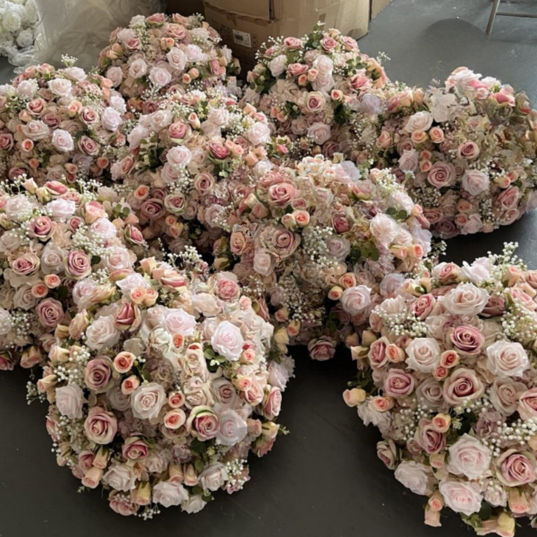 Pink Blush Babys Breath Premium Flower Wall - 1036