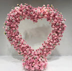 Light Pink Babys Breath Premium Rose Heart Arch - 4922