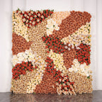 Brown, Tan and Cream Premium Rose Flower Wall - 323