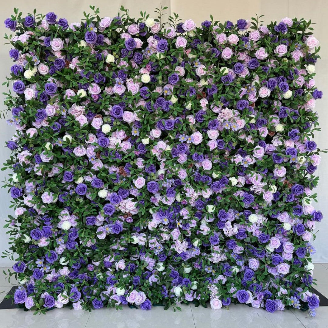 Purple Lavender Greenery Premium Flower Wall - 511