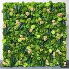 Tan Rose Greenery Moss Premium Flower Wall - 517