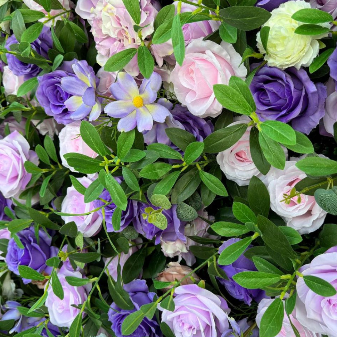 Purple Lavender Greenery Premium Flower Wall - 511
