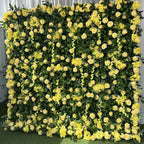 Dripping Yellow Premium Floral Greenery Wall - 098