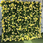Dripping Yellow Premium Floral Greenery Wall - 098