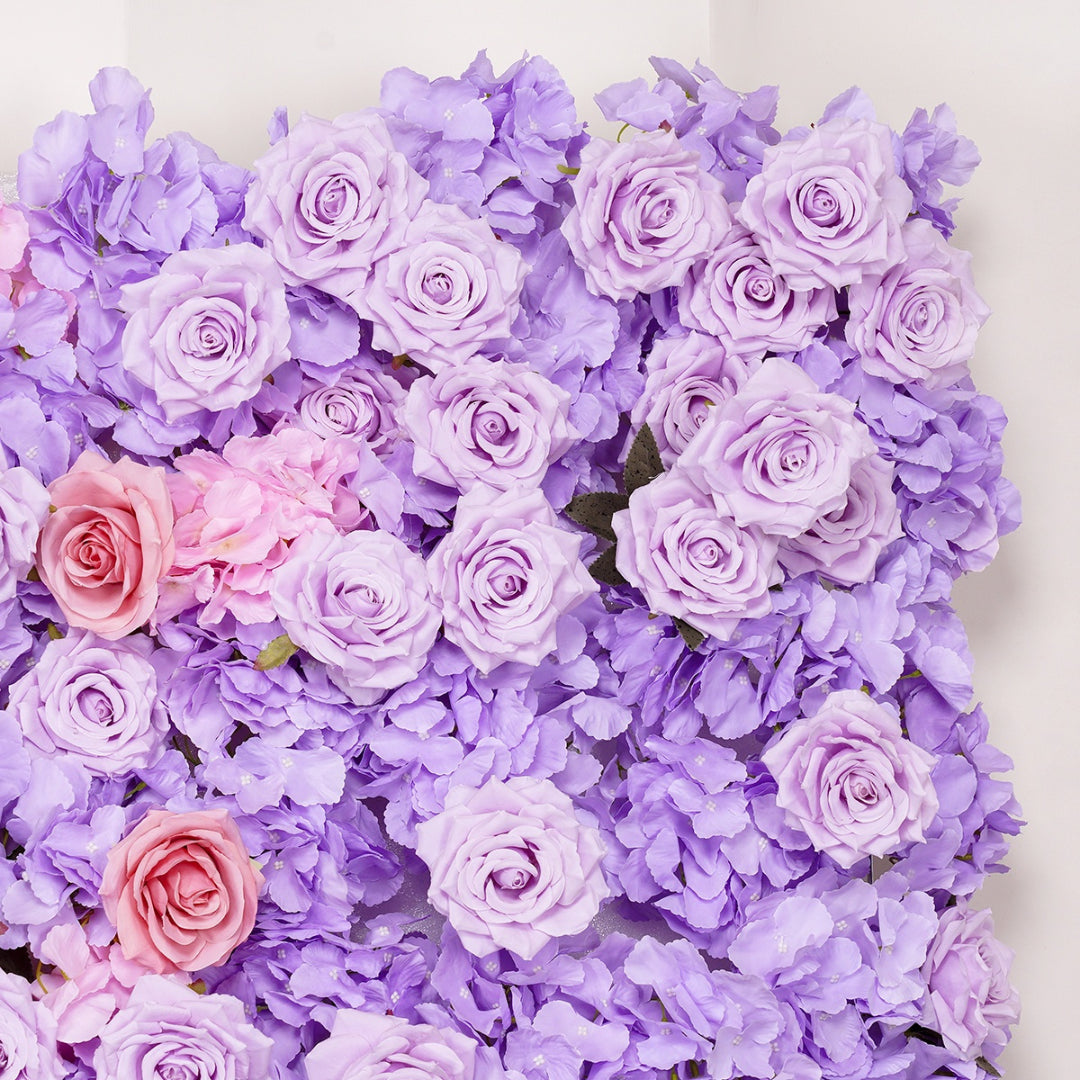 Purple, Pink and Violet Premium Rose Flower Wall - 325