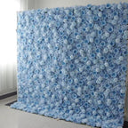 Classic Light Blue Pink Rose Flower Wall - 241