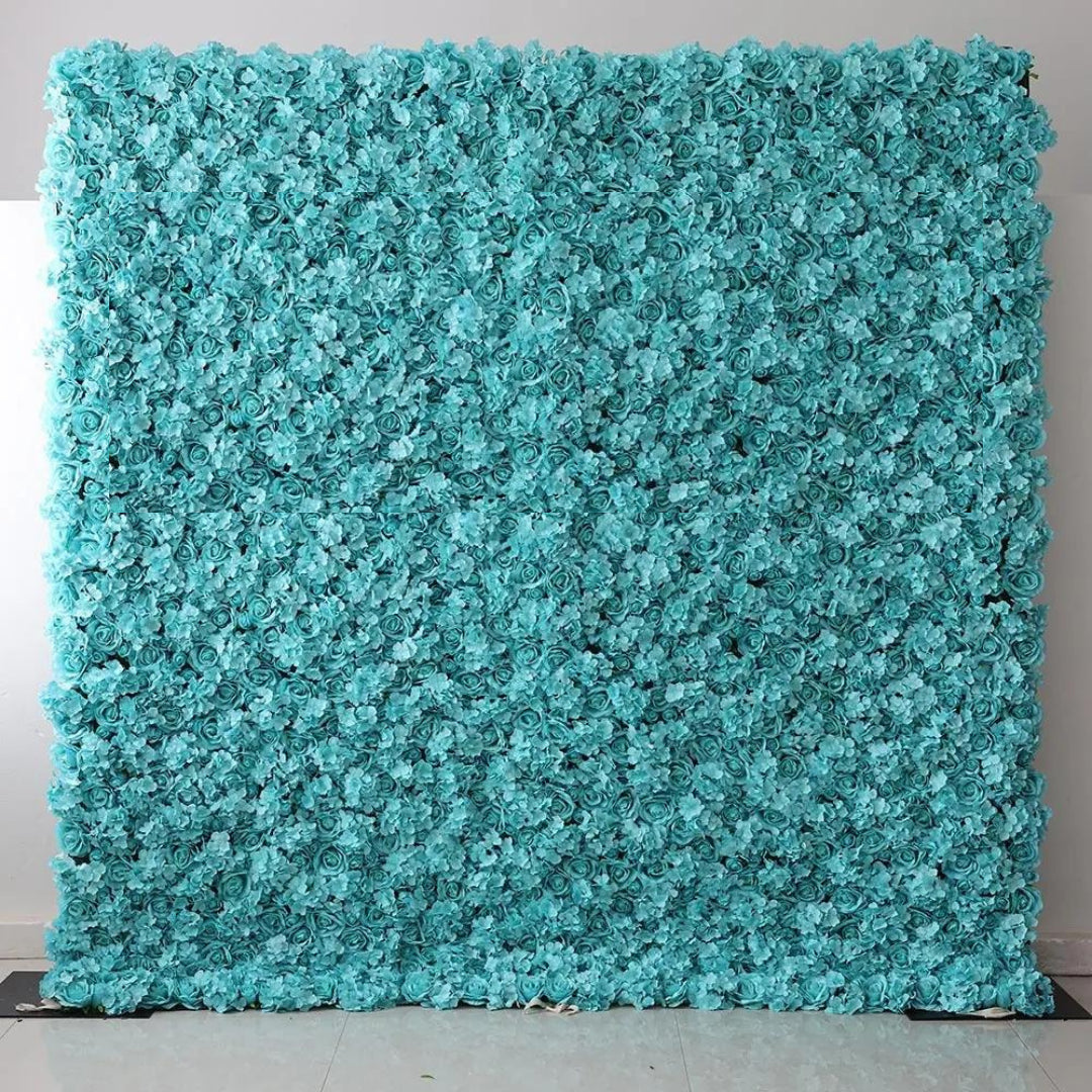 Classic Teal Rose Flower Wall - 242