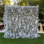 Original Baby's Breath White Rose Flower Wall - 067
