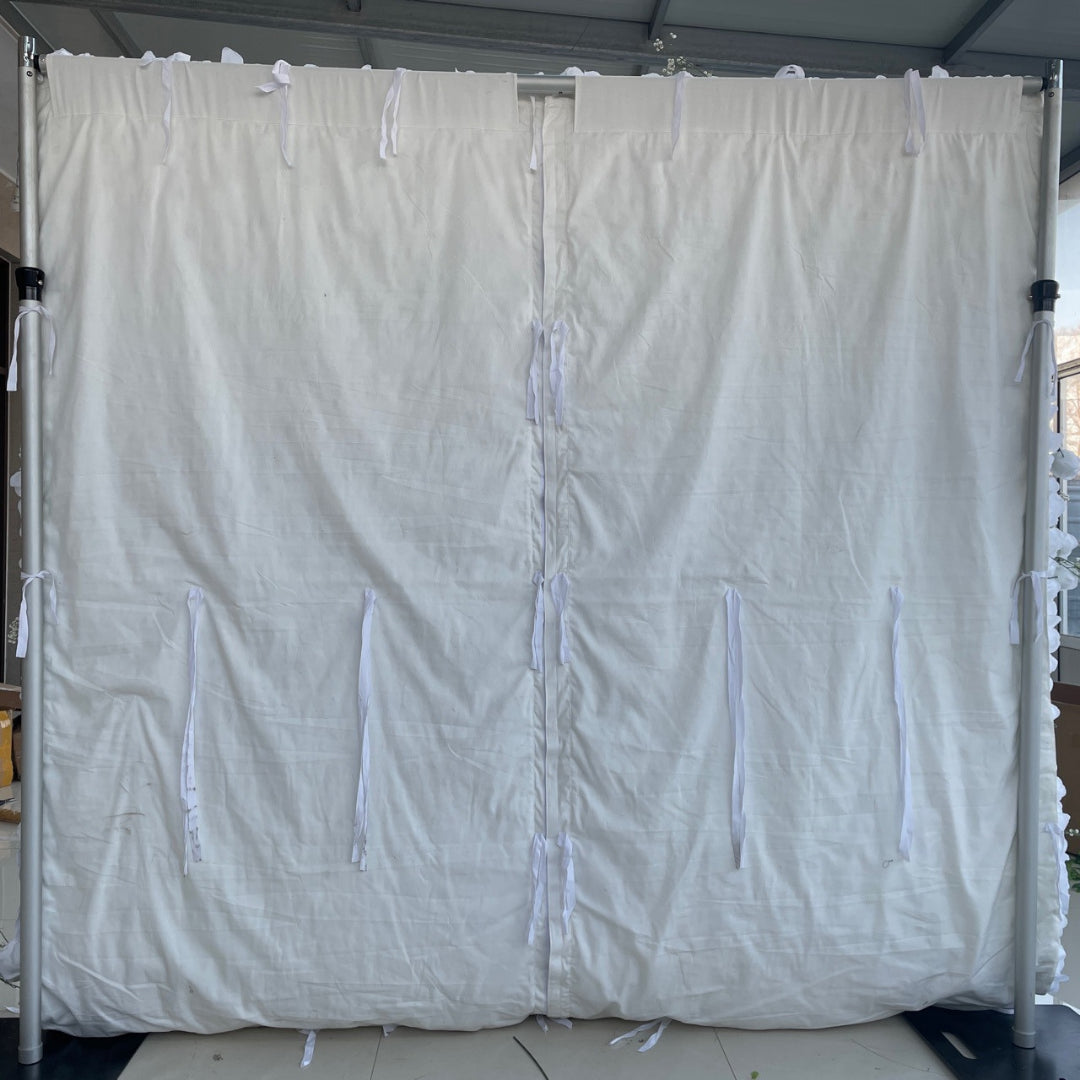 Original Baby's Breath White Rose Flower Wall - 067