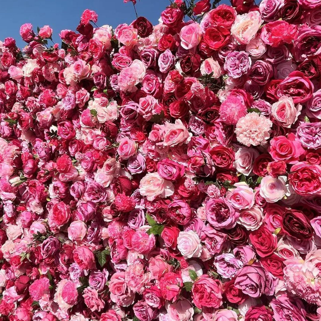 Light & Dark Pink Wild Rose Premium Flower Wall - 217