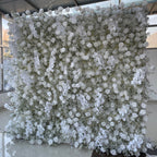 Original Baby's Breath White Rose Flower Wall - 067